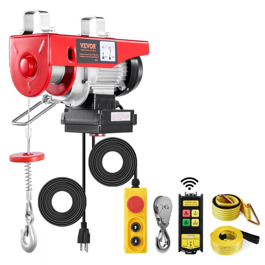 VEVOR Engine Winch Hoist – 440 lbs, Dual Remote Control
