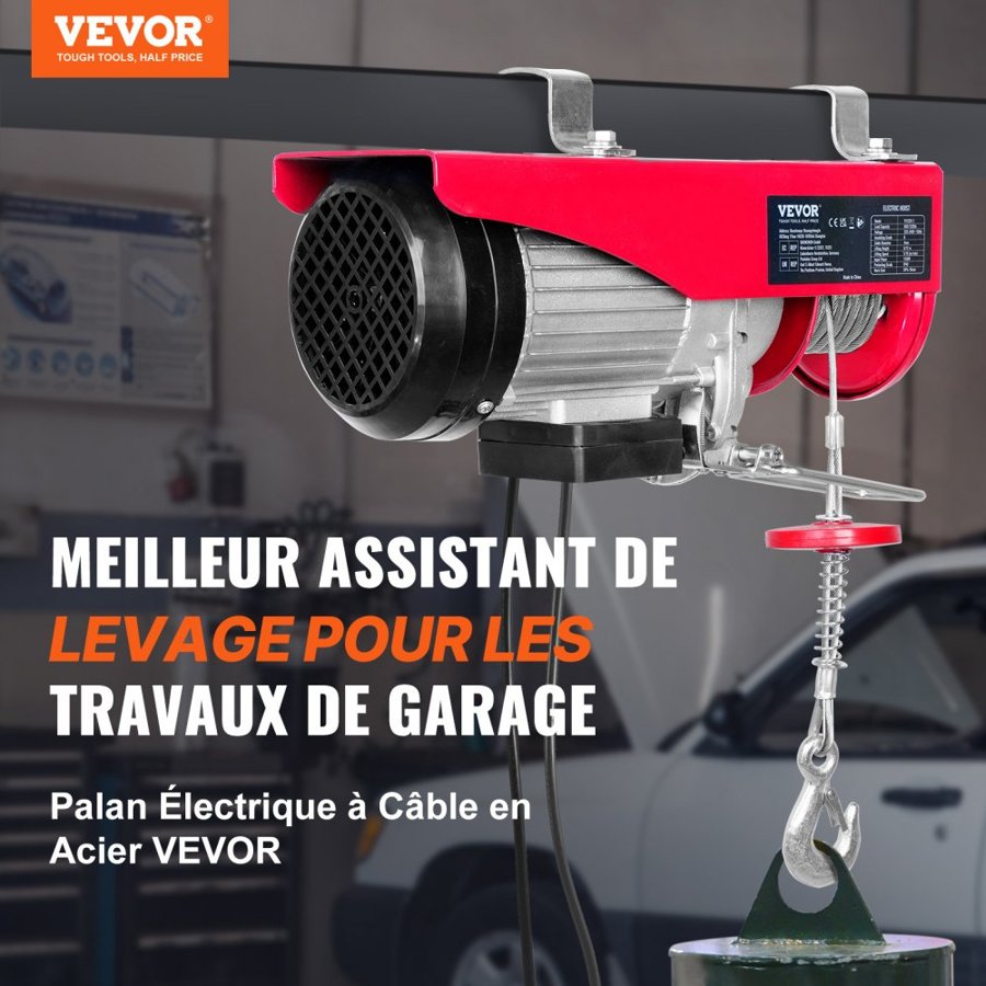 VEVOR Electric Garage Hoist 1150W 220V Wired Remote Control