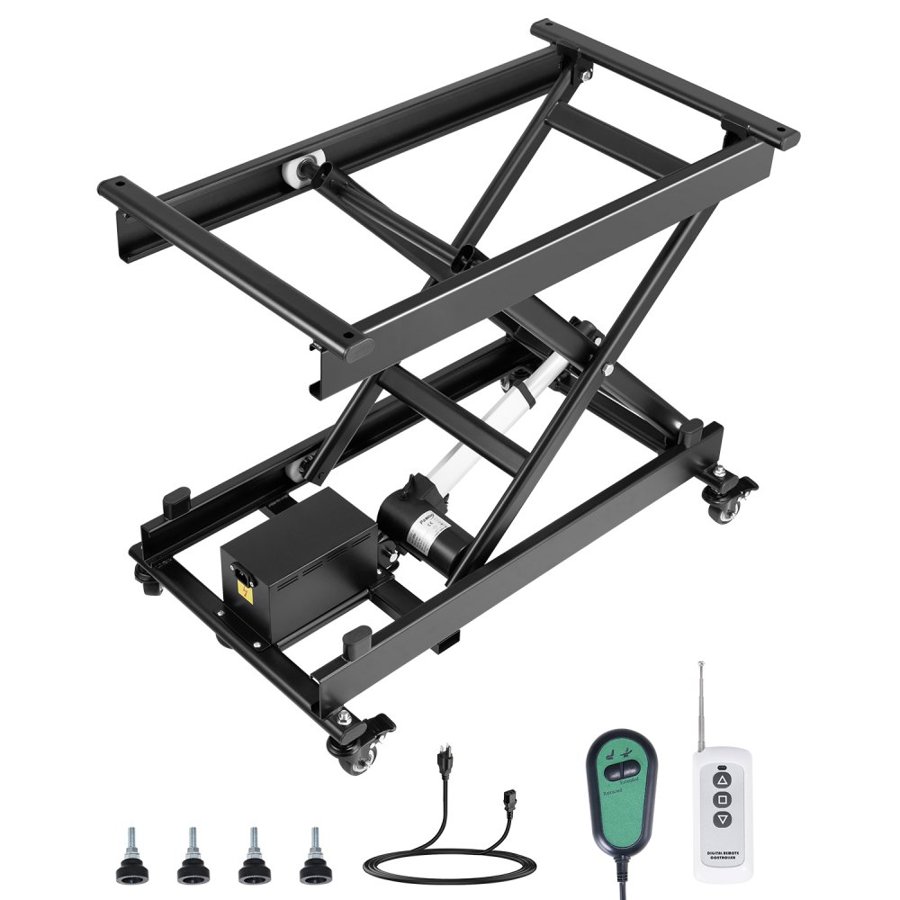VEVOR Electric Lift Table on Wheels – 330 lbs, 8-28 in