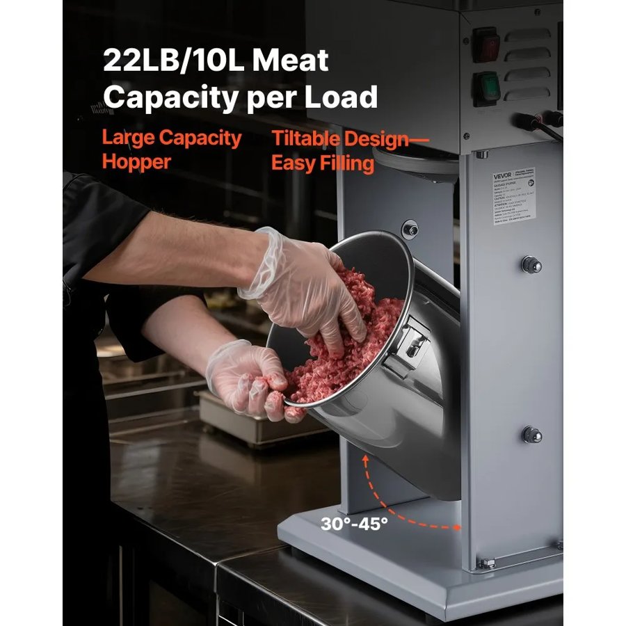 VEVOR Electric Vertical Sausage Stuffer – 200W, 10L