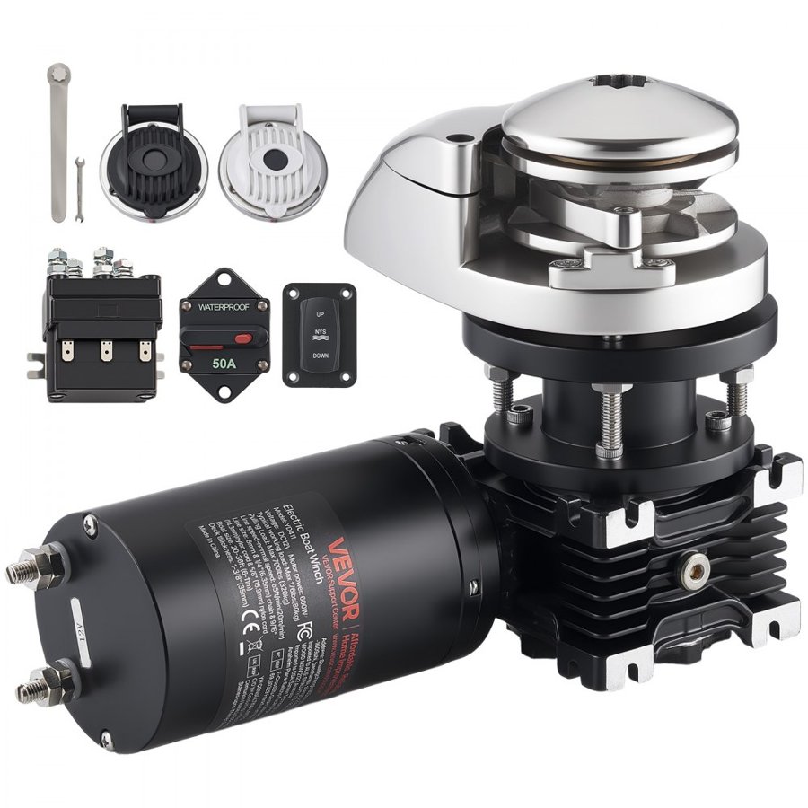 VEVOR Windlass Anchor – 12V DC, 1100W, 65 ft/min