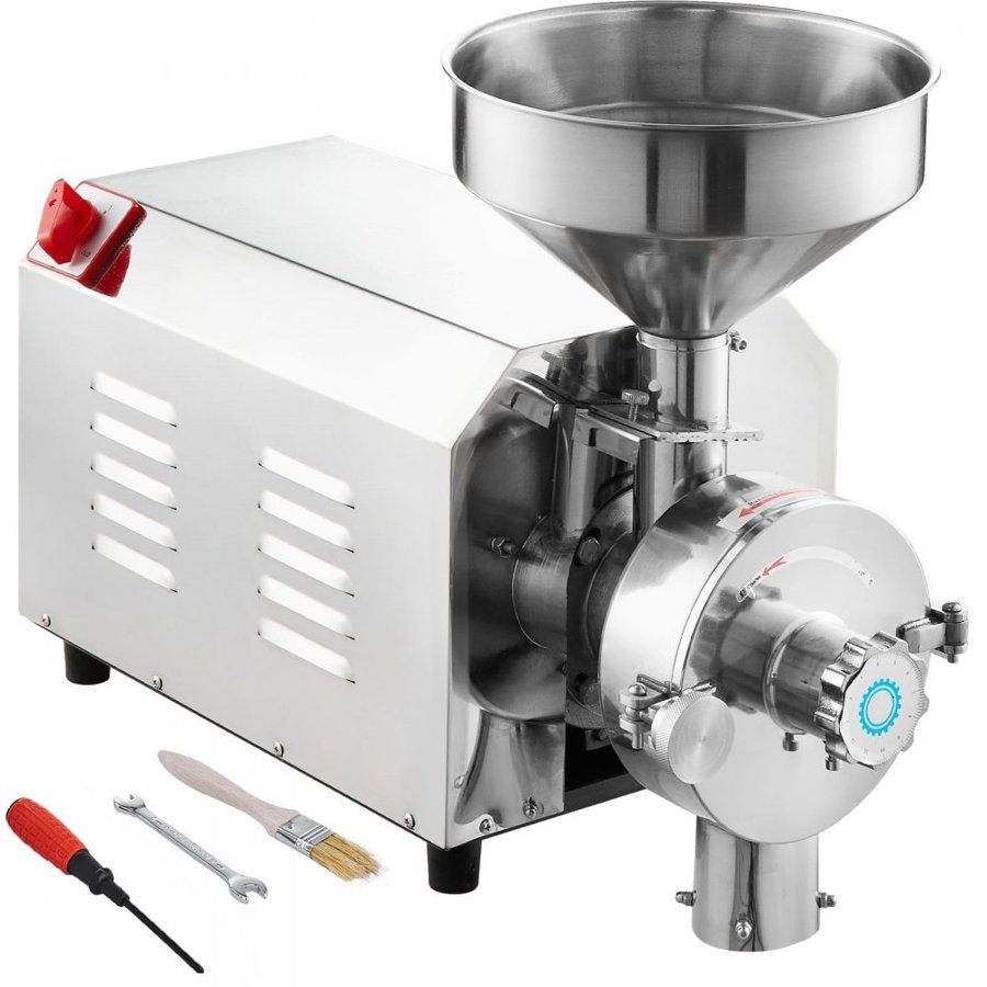 VEVOR Grain Mill Grinder – 3000W, 100kg/h, Stainless Steel