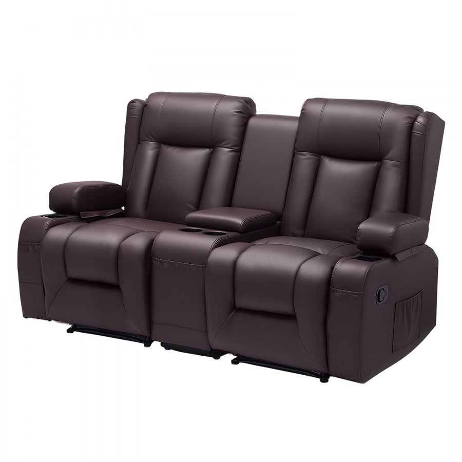 VEVOR Leather Sofa Loveseat Recliner – 330LBS, 105°–140°