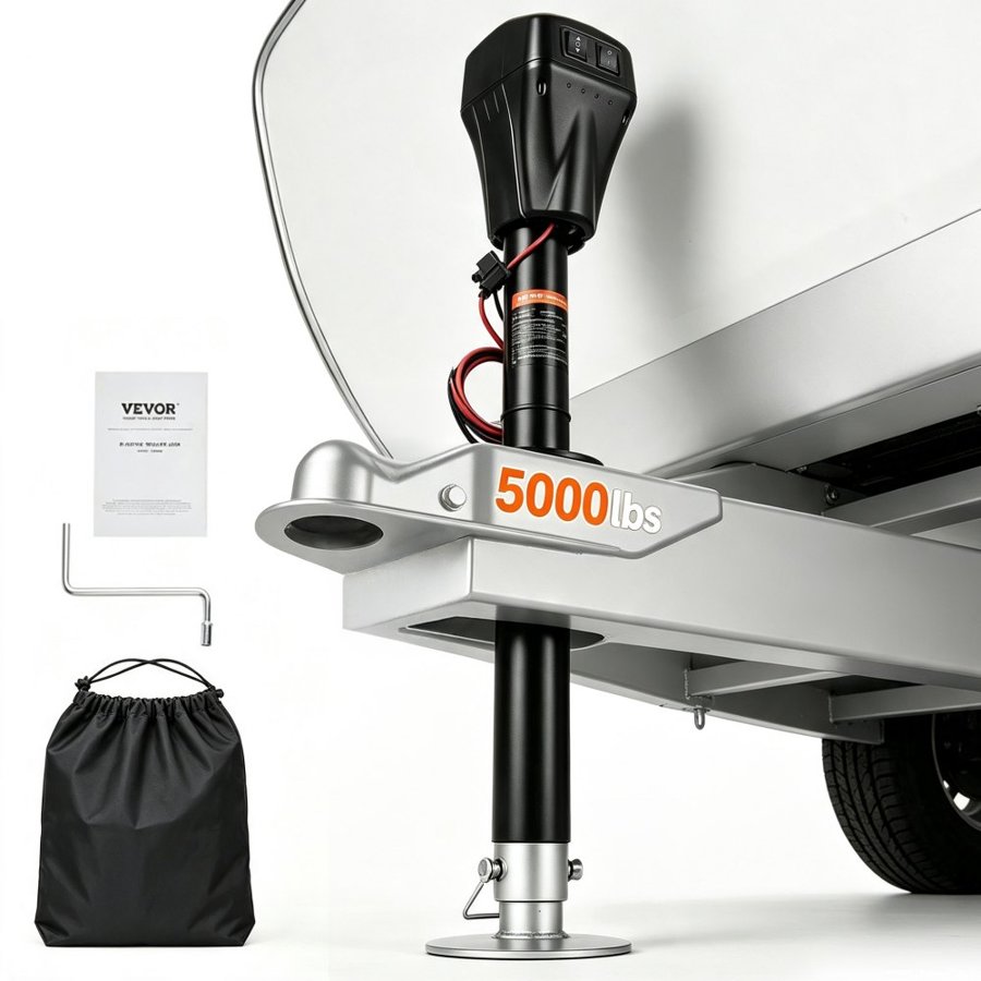 VEVOR A Frame Electric Trailer Jack – 5000 lbs, 10" to 33.8"