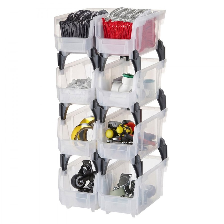 VEVOR Stackable Small Storage Bins – 10.9 x 5.5 x 5.1 Inch