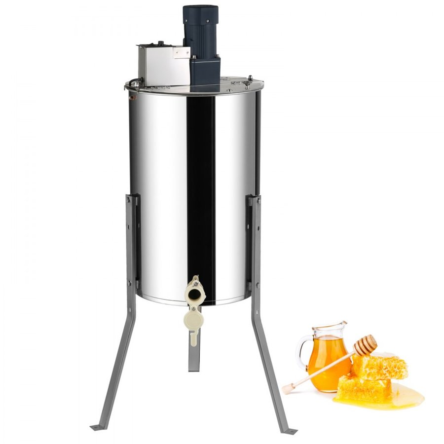 VEVOR Stainless Steel Honey Extractor – 2/4 Frame, 140W