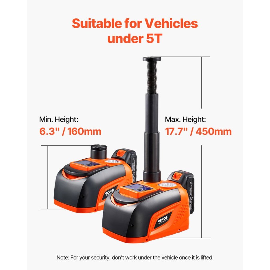 VEVOR 5 Ton Electric Car Jack – 400Nm Wrench Included