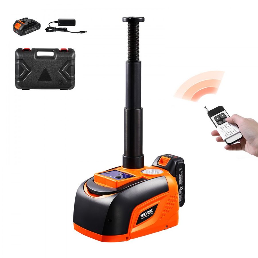 VEVOR Remote Control Electric Car Jack – 5 Ton, LED Light