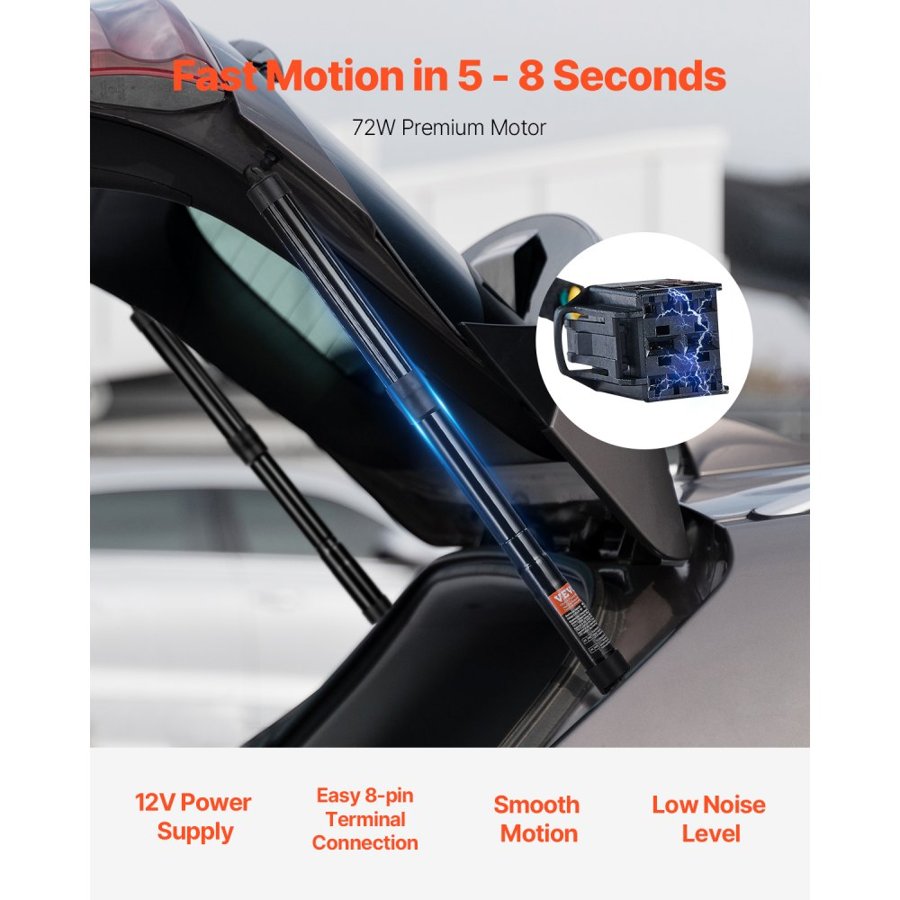 VEVOR Rear Left & Right Tailgate Power Lift Support, Compatible with 2010-2023 VW Sharan (7N,7N1,7N2), Electric Tailgate Liftgate Power Hatch Shock Strut Replace OE# 7N0827851E 7N0827851G (2PCS)