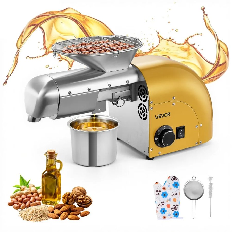 VEVOR Oil Press Machine – 1250W, 5KG/H Hot & Cold Press