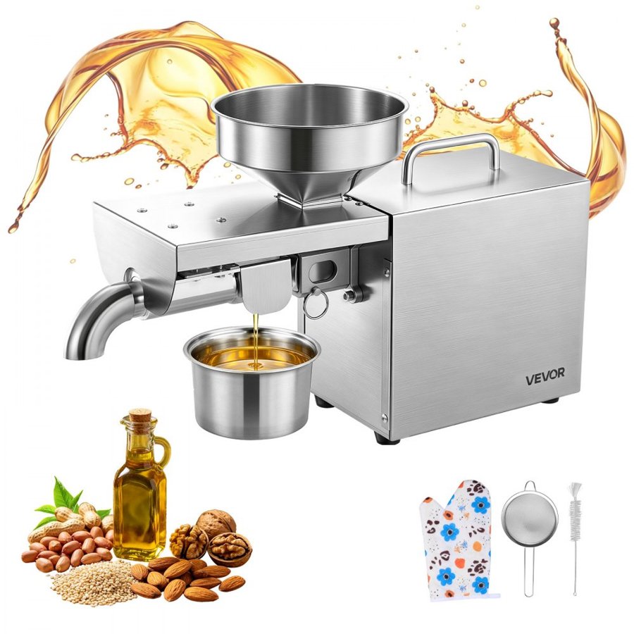 VEVOR Electric Oil Press Machine – 700W, 3.75 kg/H, 230°C