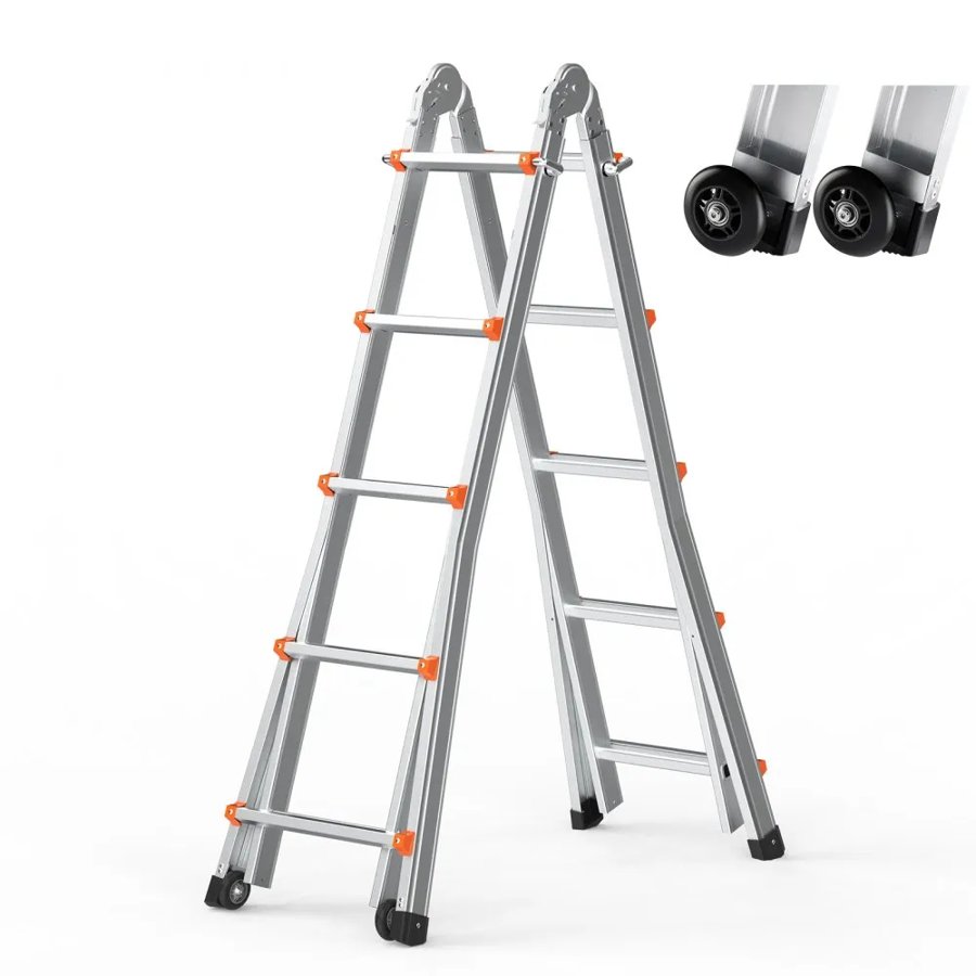VEVOR 17' A Frame ladder – 330 lb Load, Up to 180°