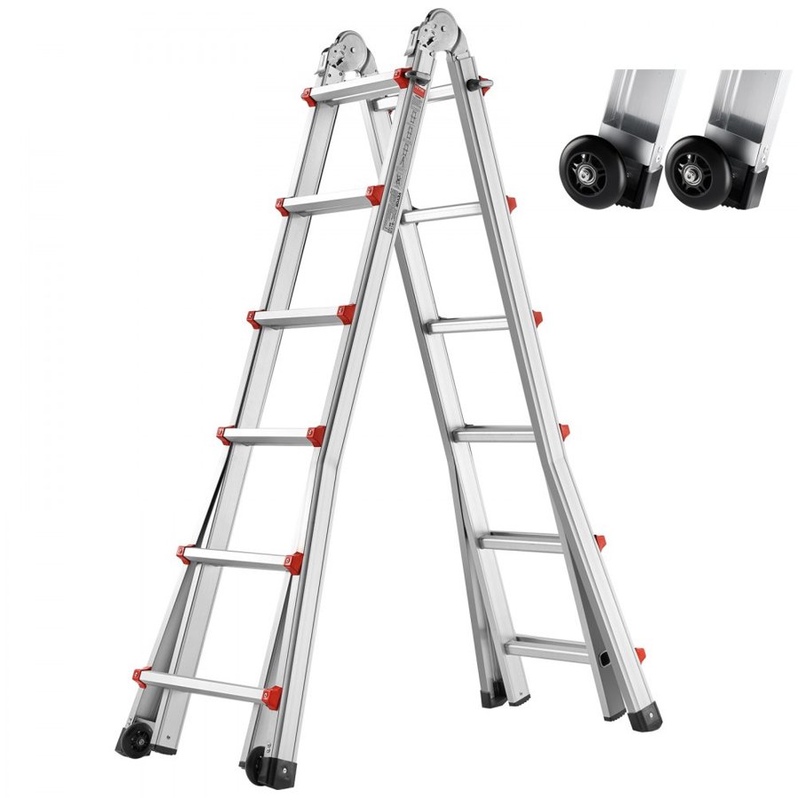 VEVOR Telescopic Ladder 20.5 FT – 330 lbs Capacity, 180°