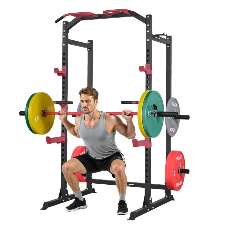 VEVOR Squat Rack Power Cage – 26-Level Height, 100.53 lbs