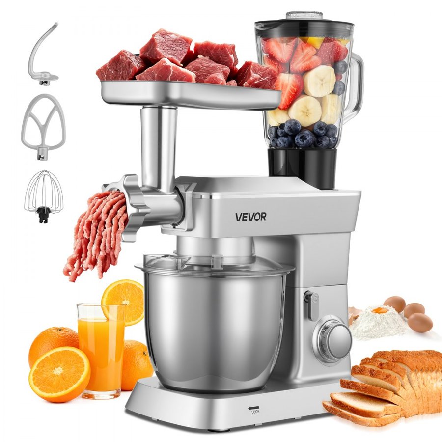VEVOR Kitchen Tilt-Head Stand Mixer – 4.3L, 1300W, 6 Speed