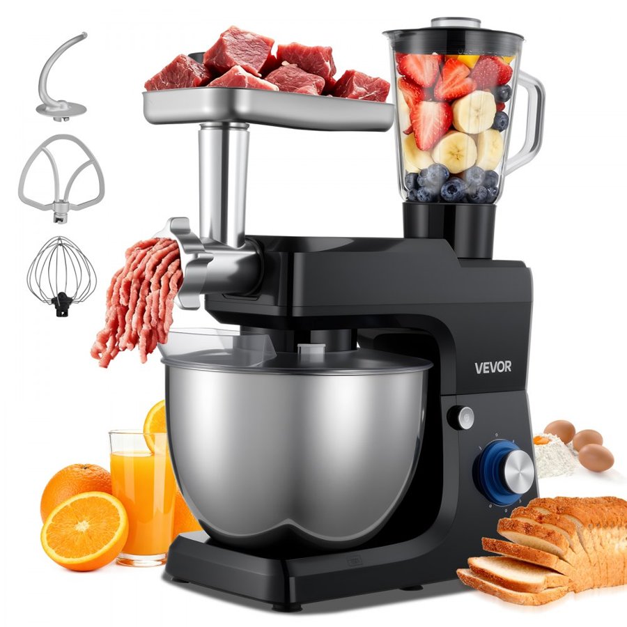 VEVOR Electric Food Stand Mixer – 1500W, 7.8L Bowl, 5-in-1