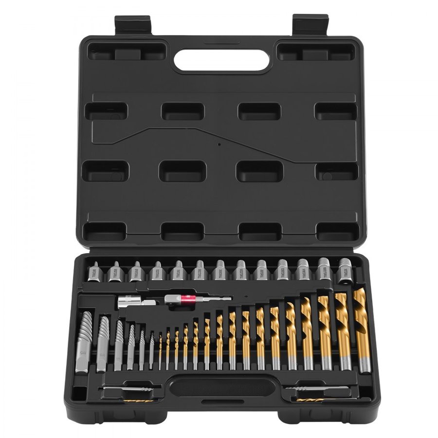 VEVOR Screw Extractor Set with Drill Bits – 41 Pcs, Cr-Mo