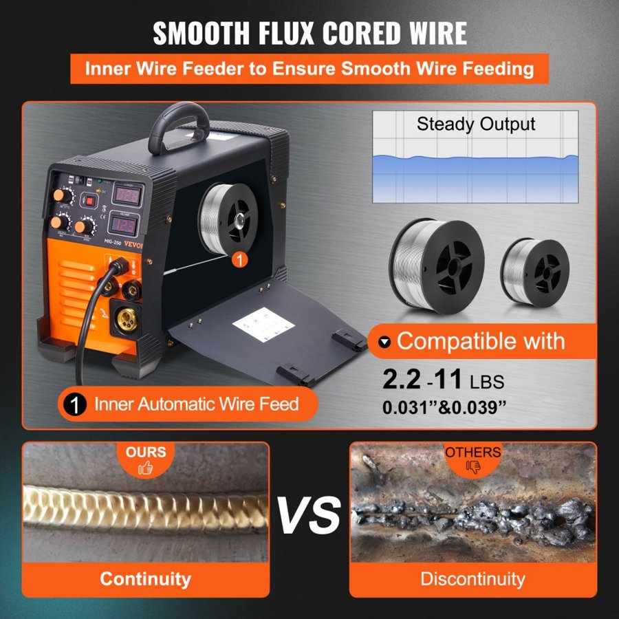 VEVOR Electric Arc Welding Machine - 250A, 220V, 3-in-1