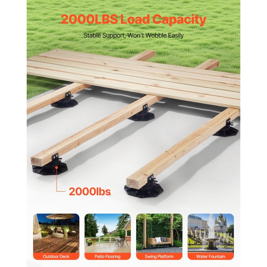 VEVOR Plastic Deck Blocks – 24 PCS, 2000 lbs Load