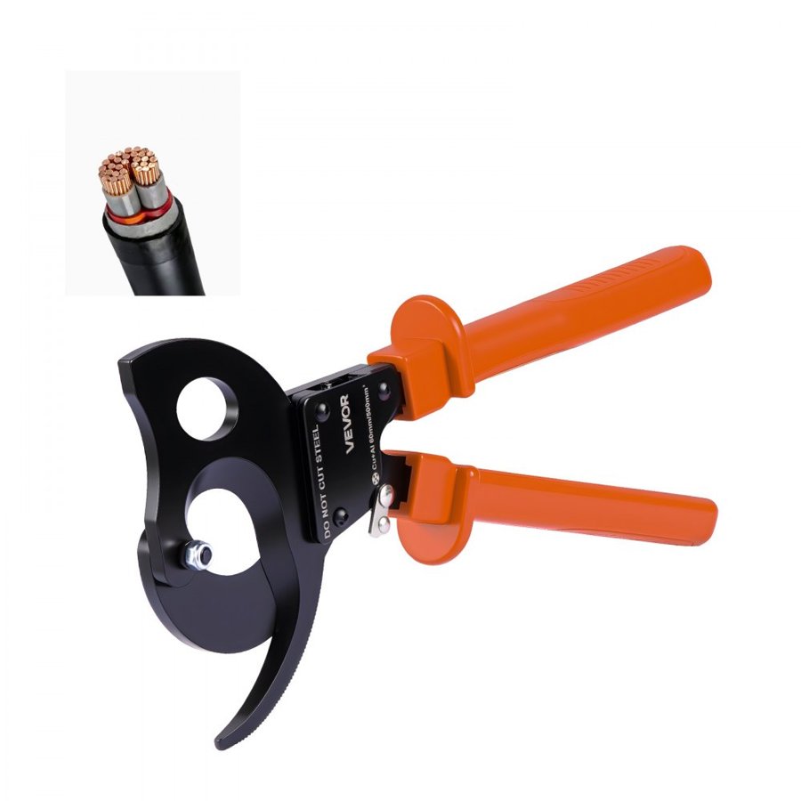 VEVOR Heavy Duty Ratcheting Cable Cutter – 1000 MCM/500 mm²