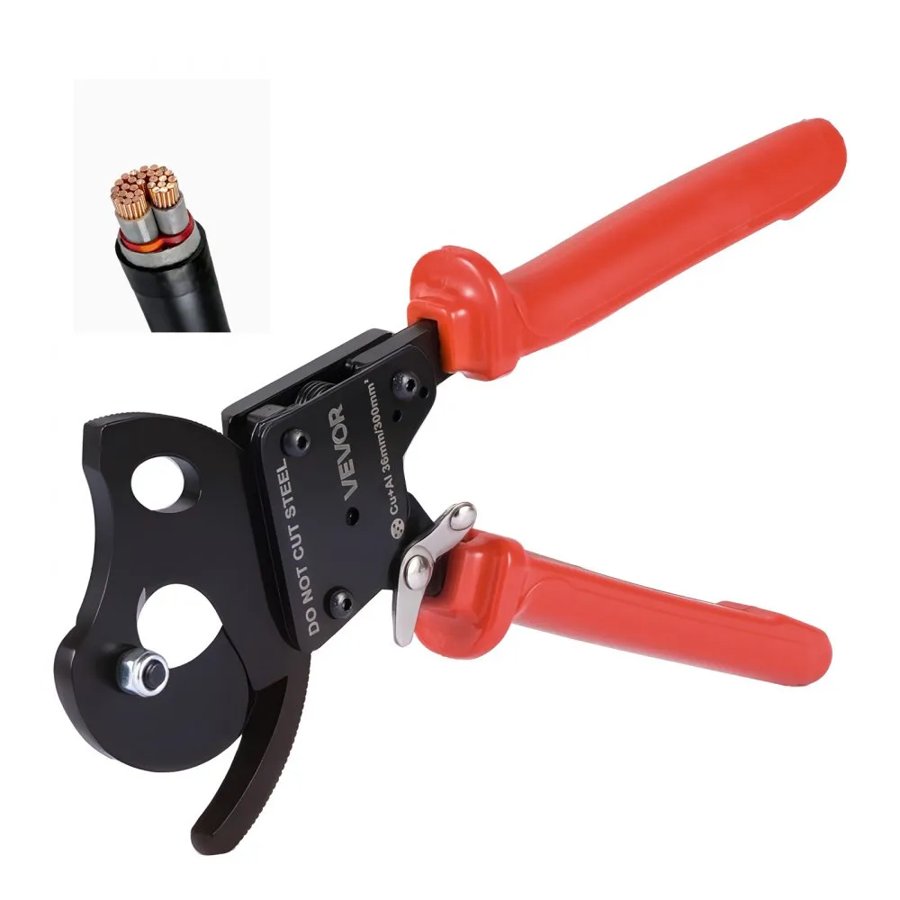 VEVOR Ratchet Cable Cutter – 600 MCM, 1000V, Spring Steel