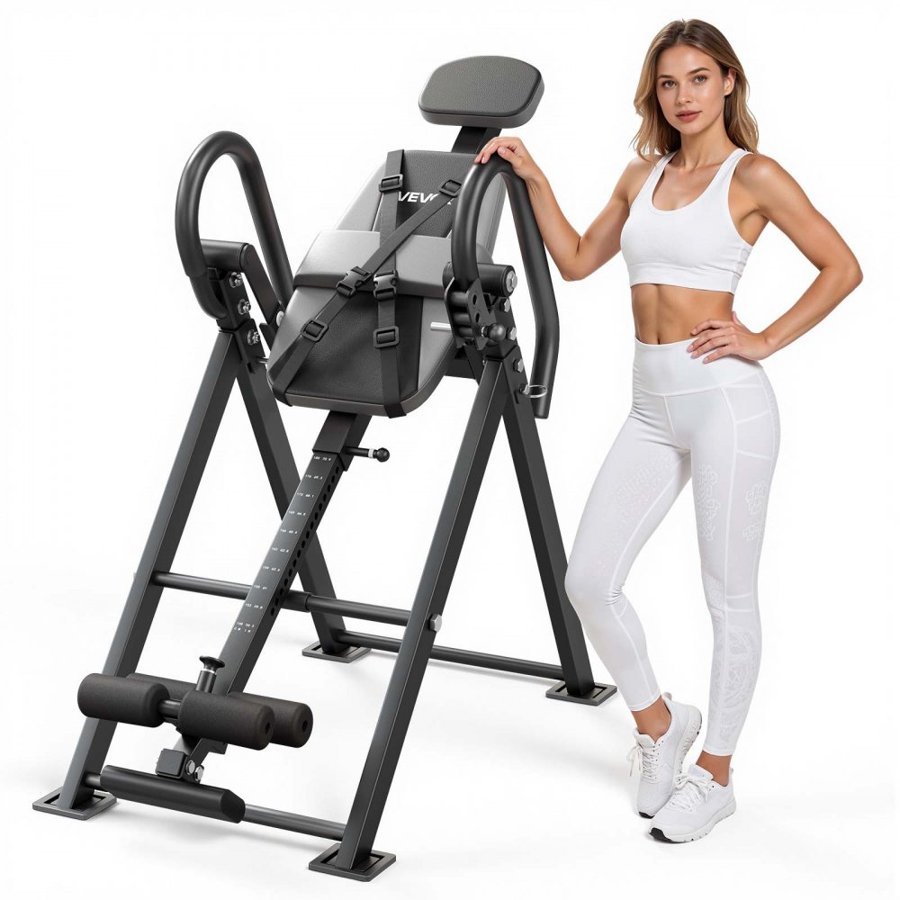 VEVOR Back Inversion Table – 136 kg, Dual-Roller Locking