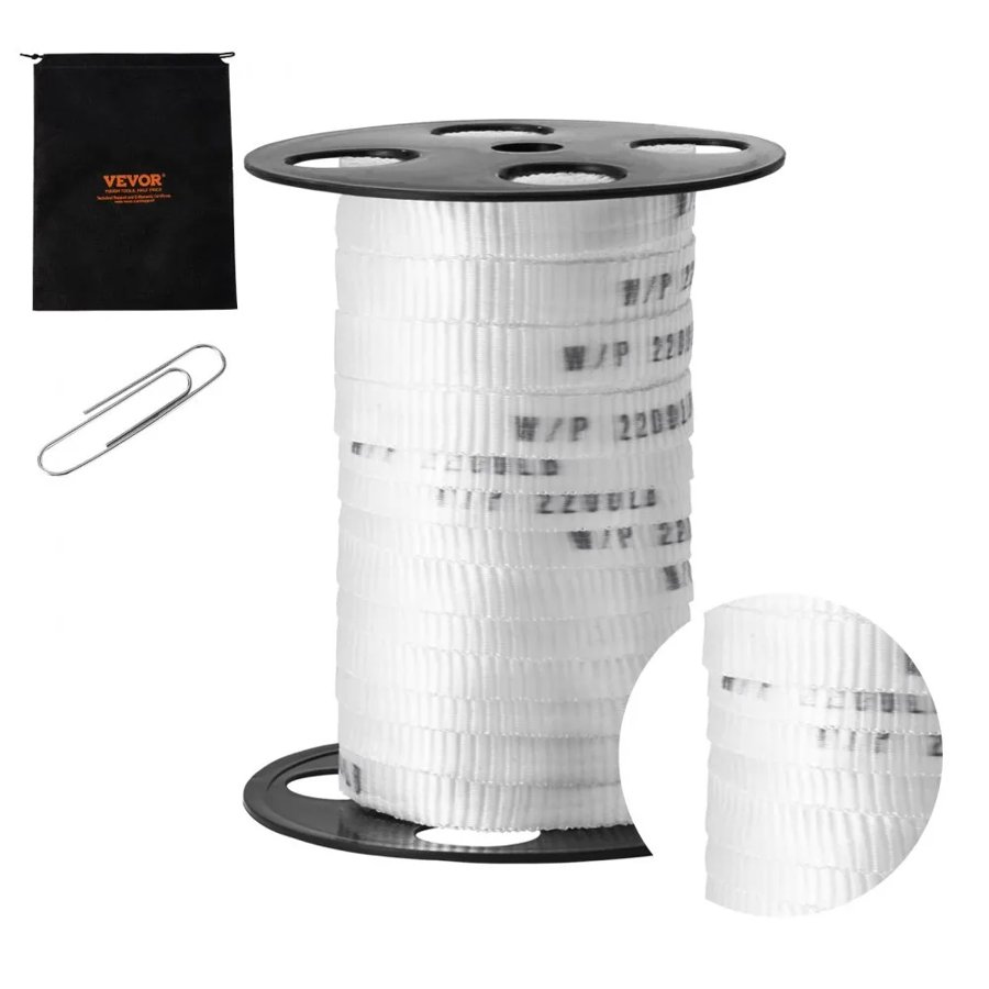 VEVOR Polyester Pulling Tape Mule Tape 5/8" x 108' 2200 lbf Tensile Capacity
