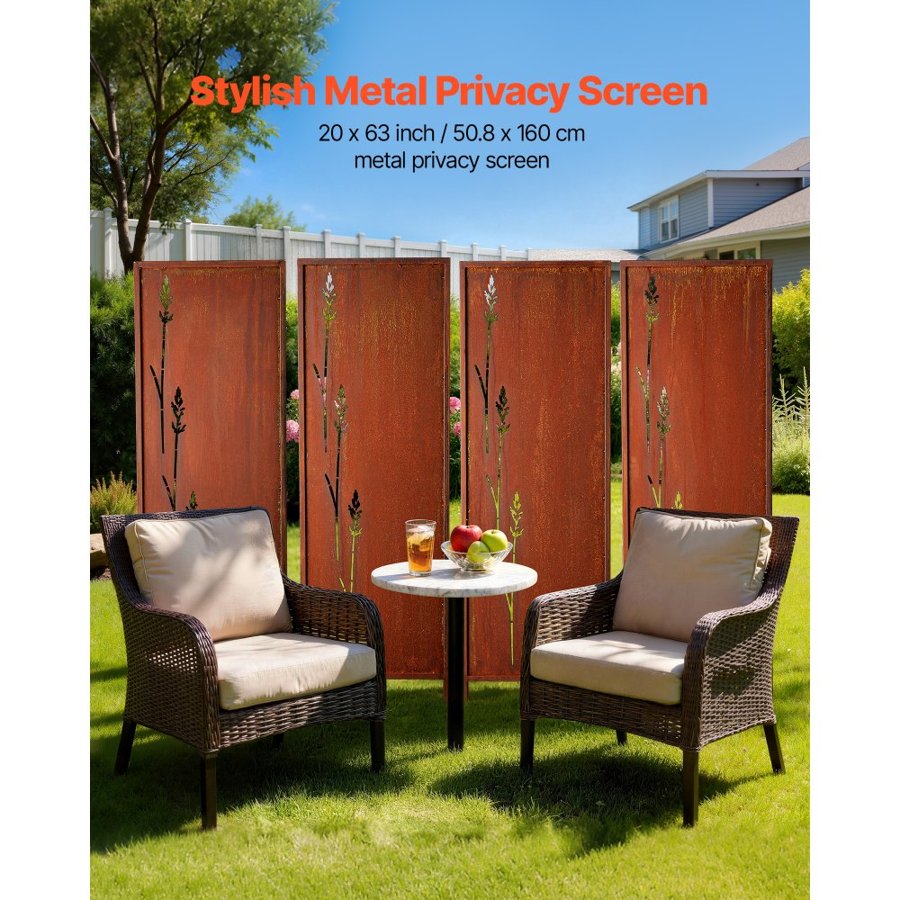 VEVOR Metal Privacy Screen with Stakes – 50x160cm, HA-SS-16