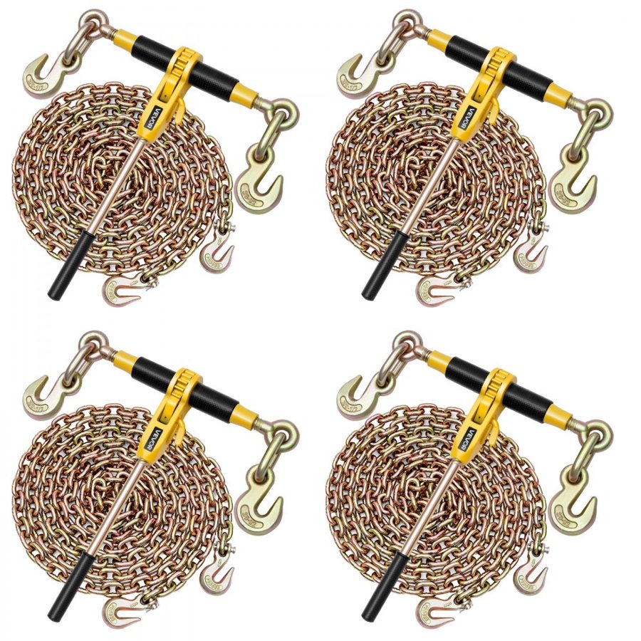 VEVOR sviras ķēdes savilcējs, 10 mm x 6,1 m G80 ķēdes, 4173 kg darba slodzes sviras kravas savilcējs, pārvadāšanai, vilkšanai, mežizstrādei, celšanai