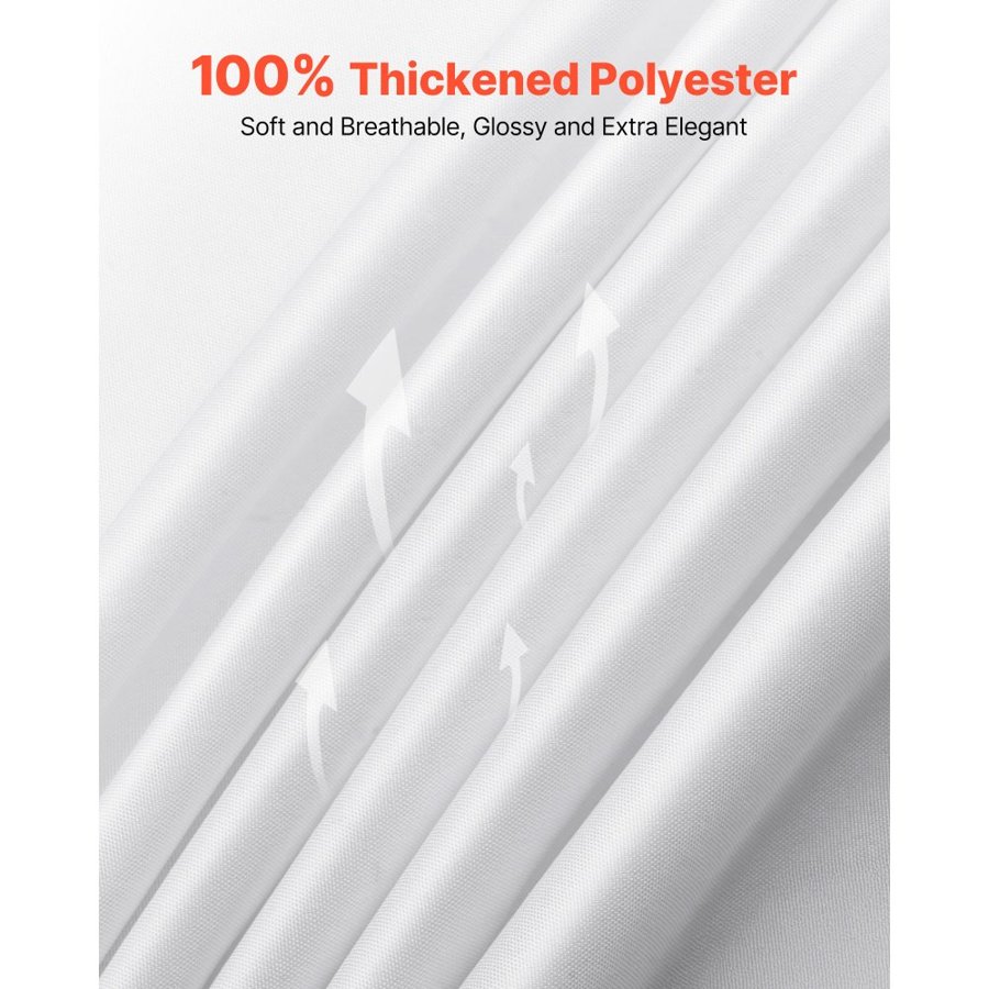 VEVOR White Polyester Tablecloths – 60 X 102 in., 10 Pack