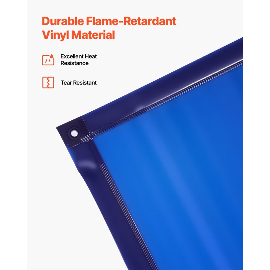 VEVOR Welding Screen With Frame – 6×6 FT, UV6, 4 Casters