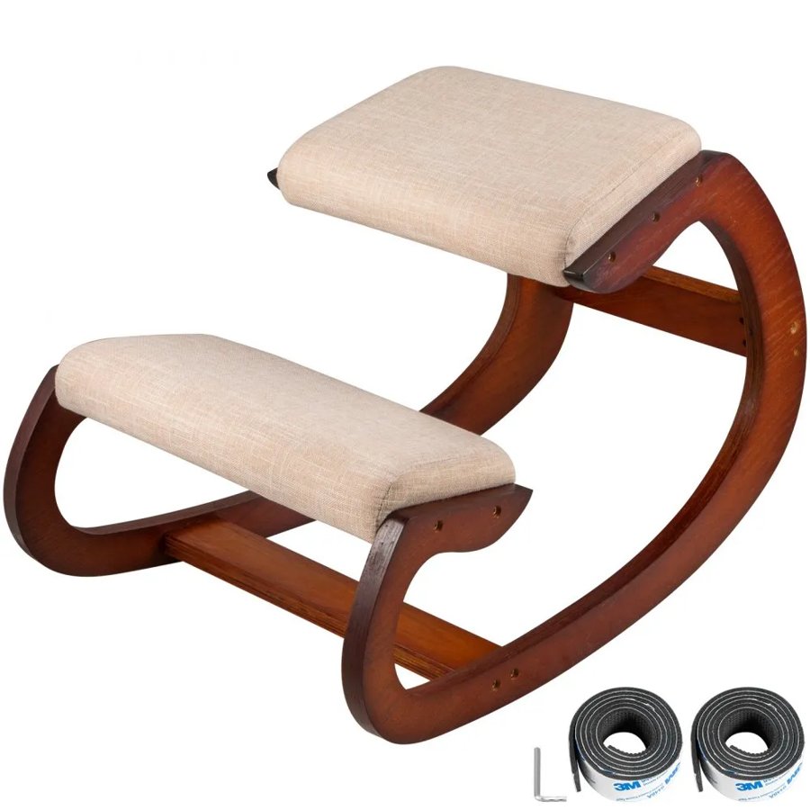 VEVOR Ergonomic Kneeling Chair 99.8 kg Load Capacity Kneeling Posture Desk Chair Stool with Hip Cushion Kneeling Ergonomic Stool for Home Office Good Posture Computer Stool