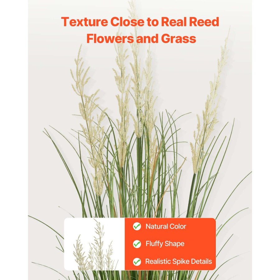VEVOR Artificial Reed Grass – 59 in. Faux Grass Plant
