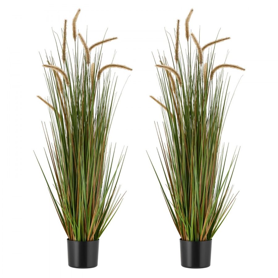 VEVOR Artificial Grass Plants – 47-Inch Horsetail, 2-Pack