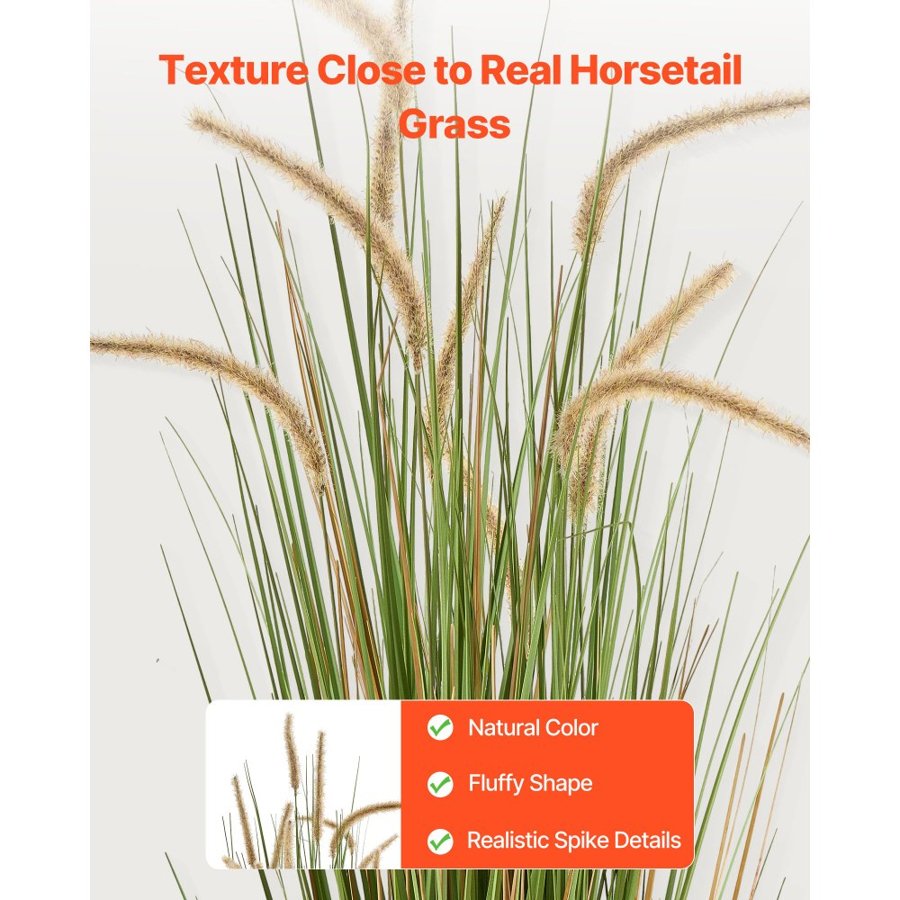 VEVOR Artificial Grass Plants – 47-Inch Horsetail, 2-Pack