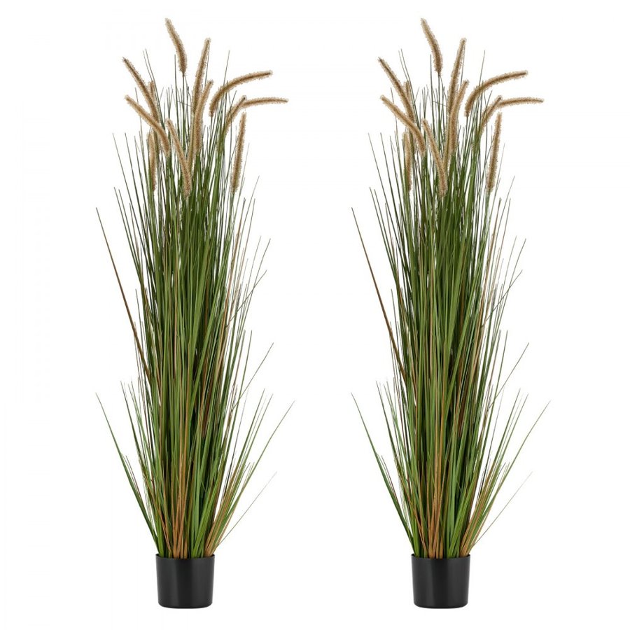 VEVOR Artificial Grass Potted Plants – 2 Pack, 59 Inch