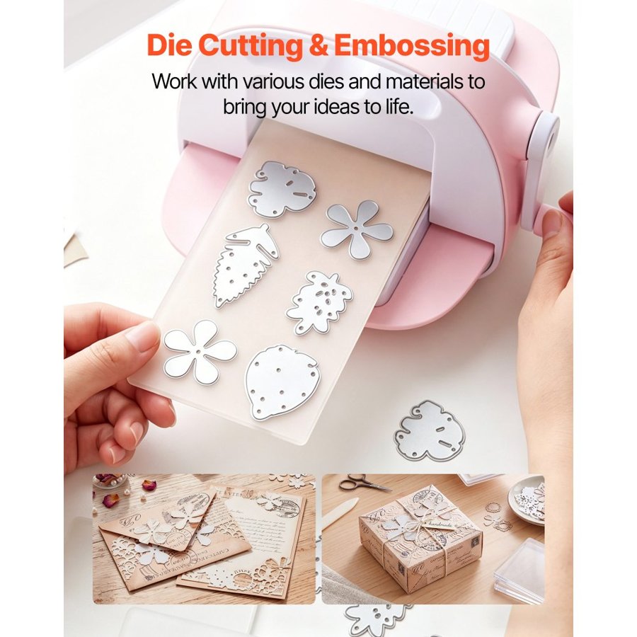 VEVOR Cutting Plates, 6 Pcs, 170 x 80 x 2.5 mm, Clear Polycarbonate Material, Die Cut Pads Compatible with VEVOR Die Cutting and Embossing Machine KM-1830, for Scrapbooking and Card Making