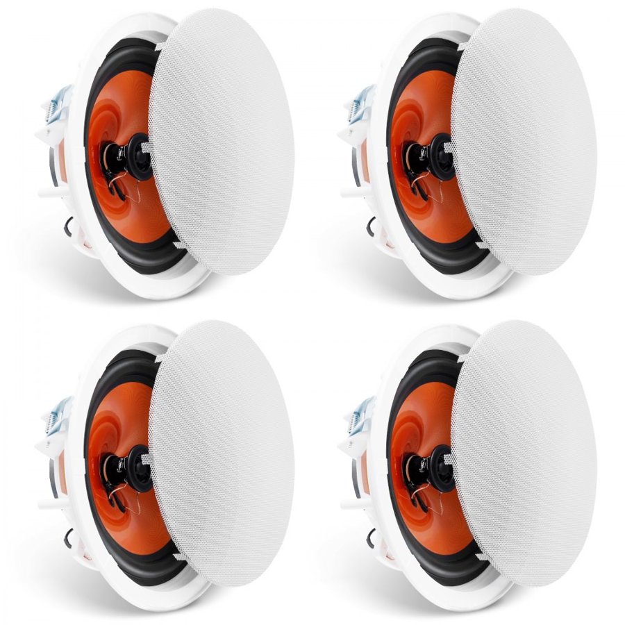 VEVOR 4PCs 8 in/20.3 cm Ceiling Speakers 100W Flush Mount Ceiling & in-Wall Speakers
