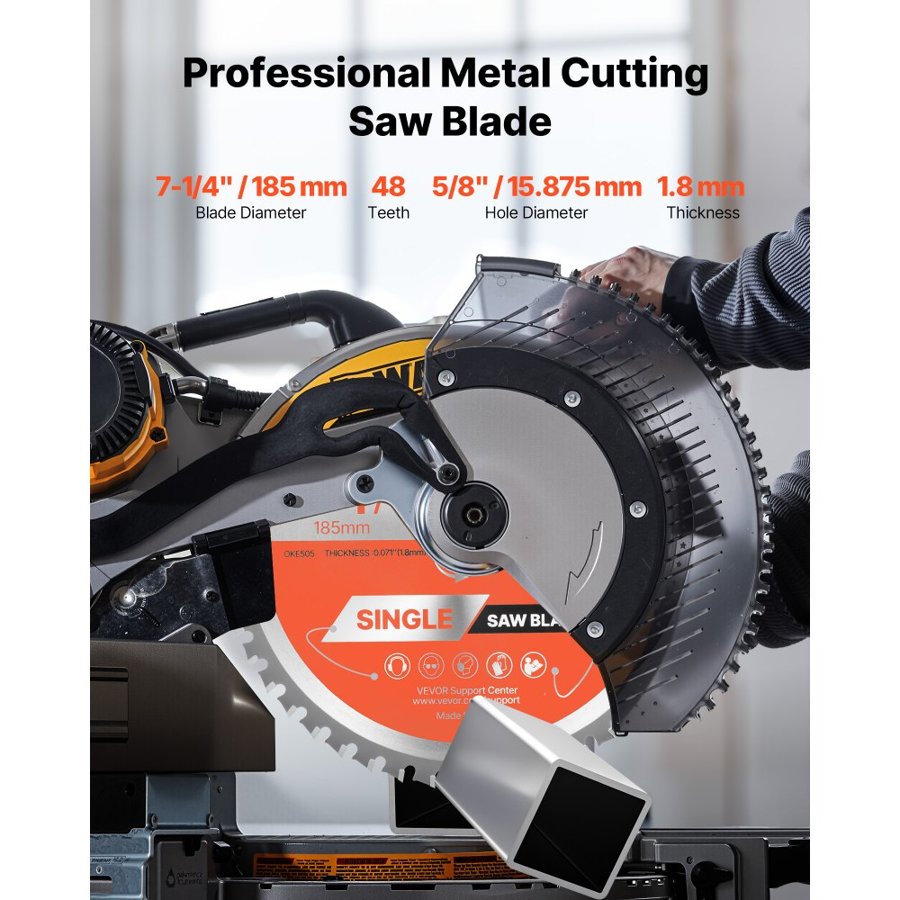 VEVOR 7-1/4 Circular Saw Blade for Metal – 48 Teeth