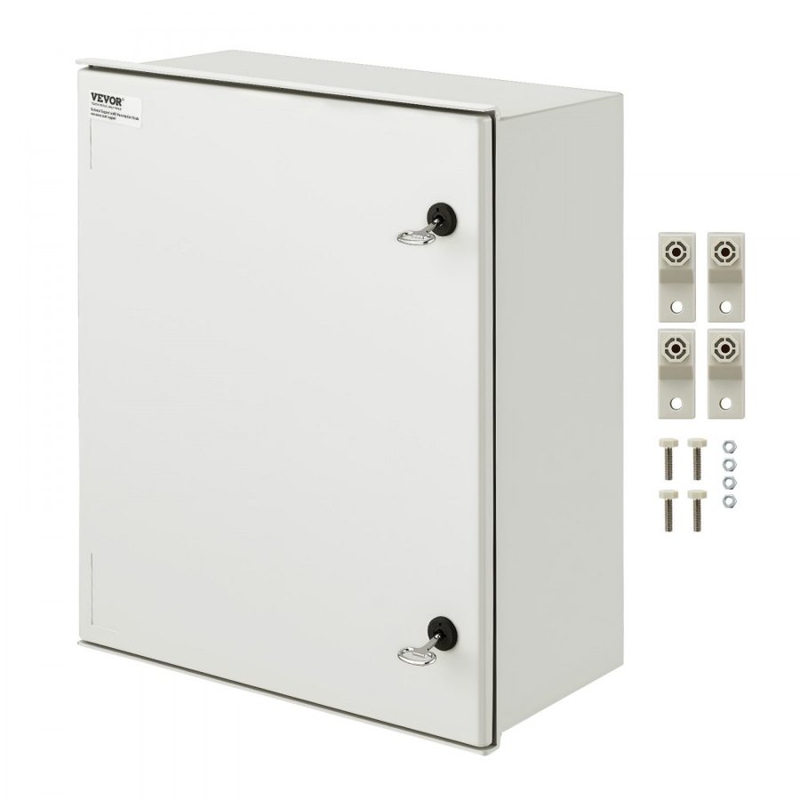 VEVOR NEMA Steel Enclosure, 60x50x23 cm NEMA 4X Fiberglass Electrical Box, IP66 Waterproof & Dustproof, Outdoor/Indoor Electrical Junction Box, with Mounting Plate