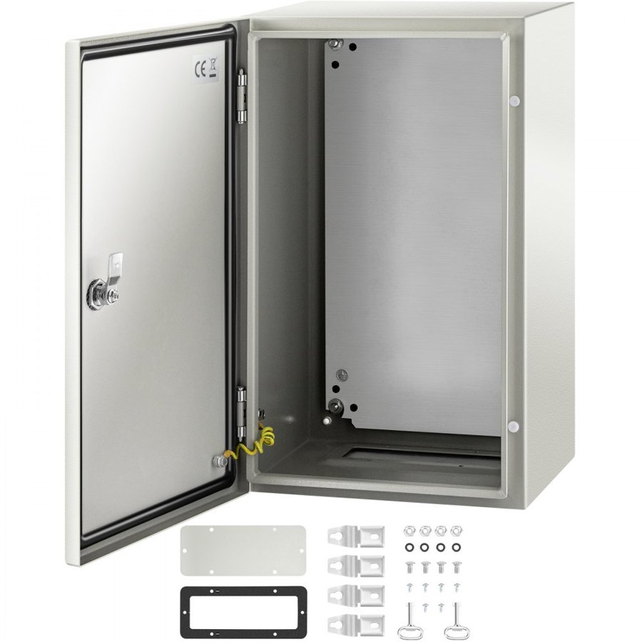 VEVOR NEMA Steel Enclosure, 50.8 x 30.5 x 25.4cm NEMA 4X Steel Electrical Box, IP66 Waterproof & Dustproof, Outdoor/Indoor Electrical Junction Box, with Mounting Plate