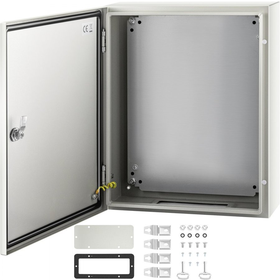 VEVOR NEMA Steel Enclosure, 50x40x15 cm NEMA 4X Steel Electrical Box, IP66 Waterproof & Dustproof, Outdoor/Indoor Electrical Junction Box, with Mounting Plate