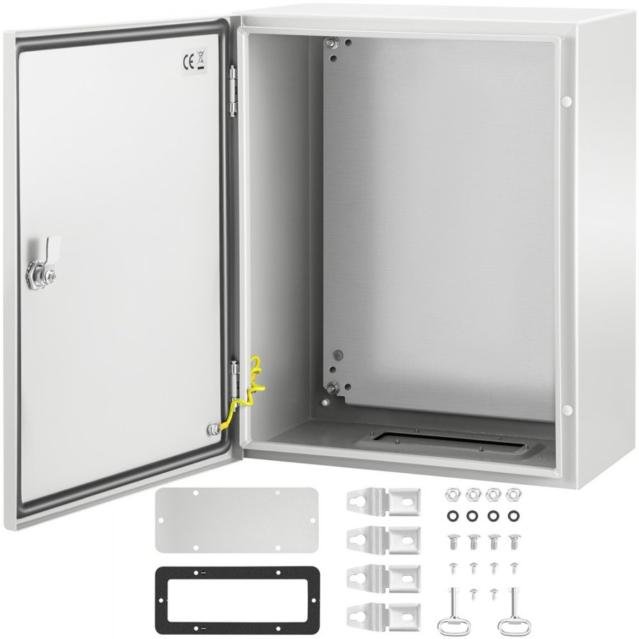 VEVOR NEMA Steel Enclosure, 50x40x25 cm NEMA 4X Steel Electrical Box, IP66 Waterproof & Dustproof, Outdoor/Indoor Electrical Junction Box, with Mounting Plate