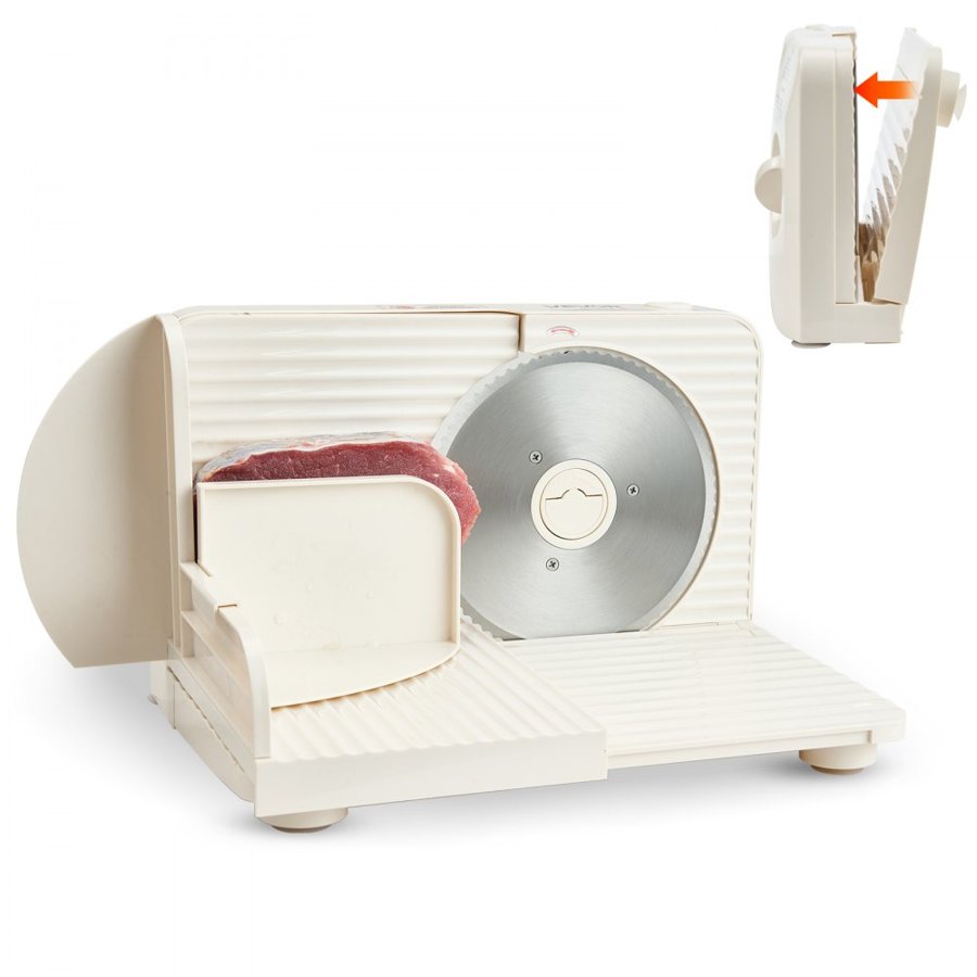 VEVOR Electric Deli Meat Slicer – 180W, 170mm Blade, 0-15mm