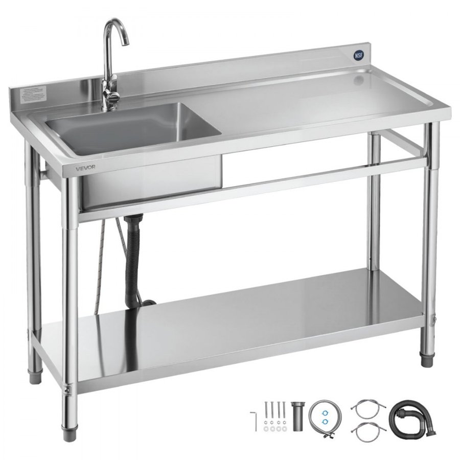VEVOR Stainless Steel Commercial Kitchen Sink – NSF SUS201
