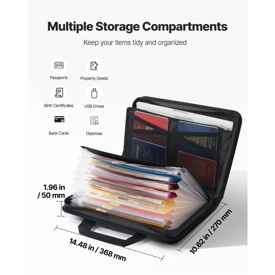 VEVOR Document Fireproof Bag – 1832℉ Heat & Waterproof