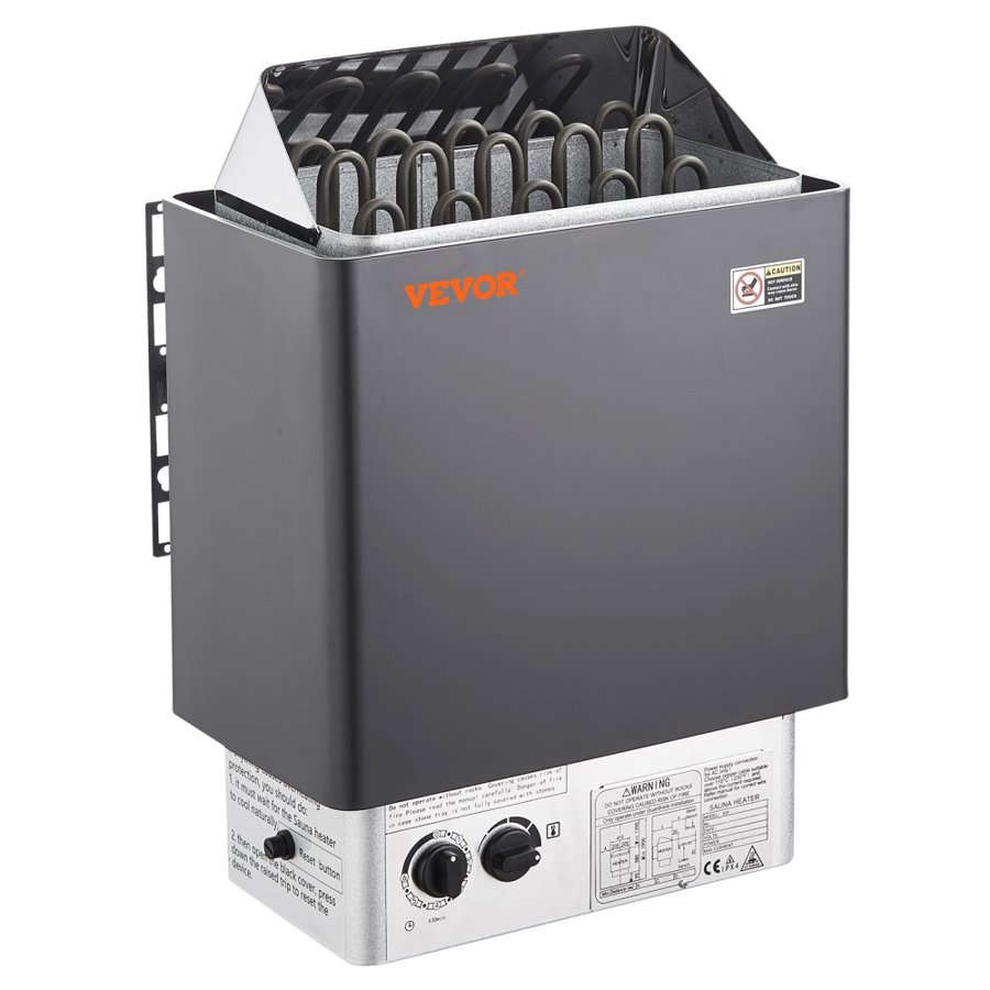 VEVOR Sauna Heater, 8KW Electric Sauna Stove, 400V 3N Portable Indoor/Outdoor Sauna Heater with 3h Timer, Built-In Controls for 8-12 m³ Home, Commercial Hotel Spa Shower Use, Max 110℃