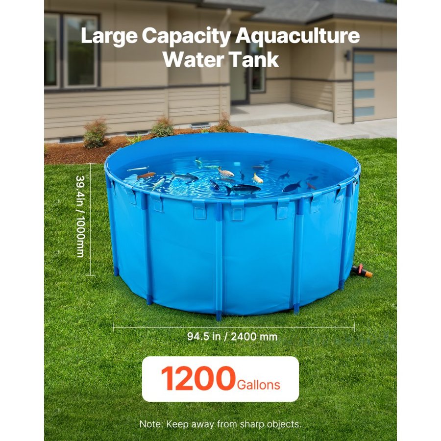 VEVOR Above Ground Fish Pond – 1320 Gal, 0.9 mm Thick