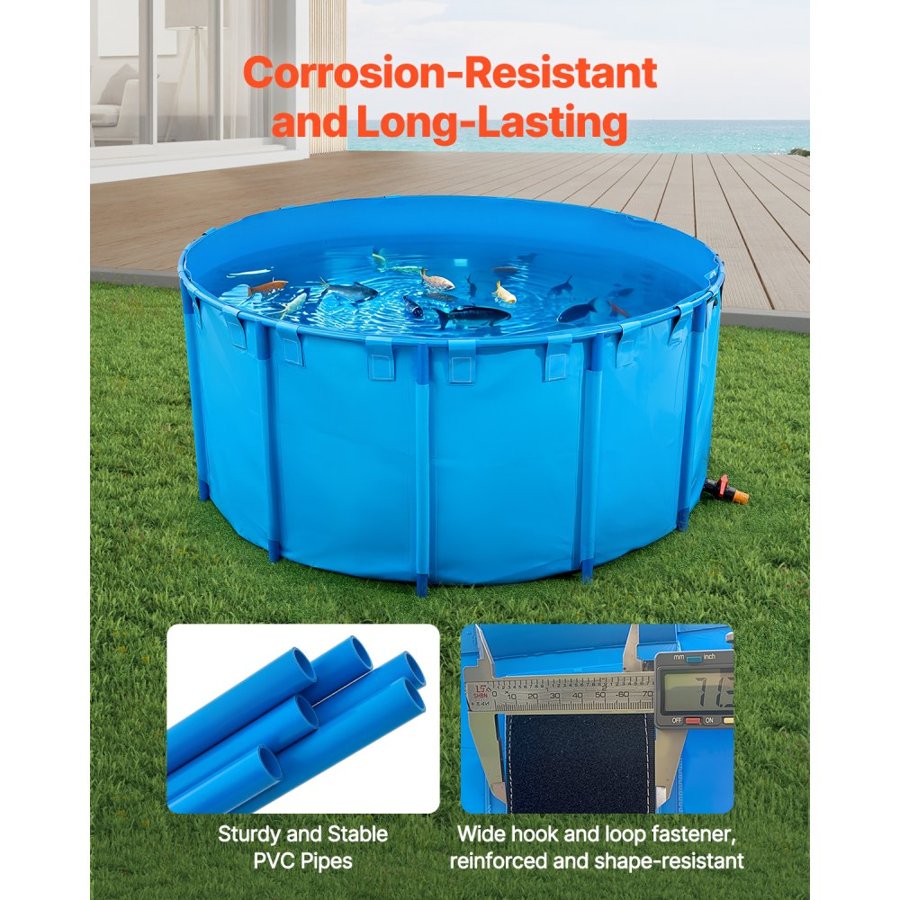 VEVOR Above Ground Fish Pond – 1320 Gal, 0.9 mm Thick