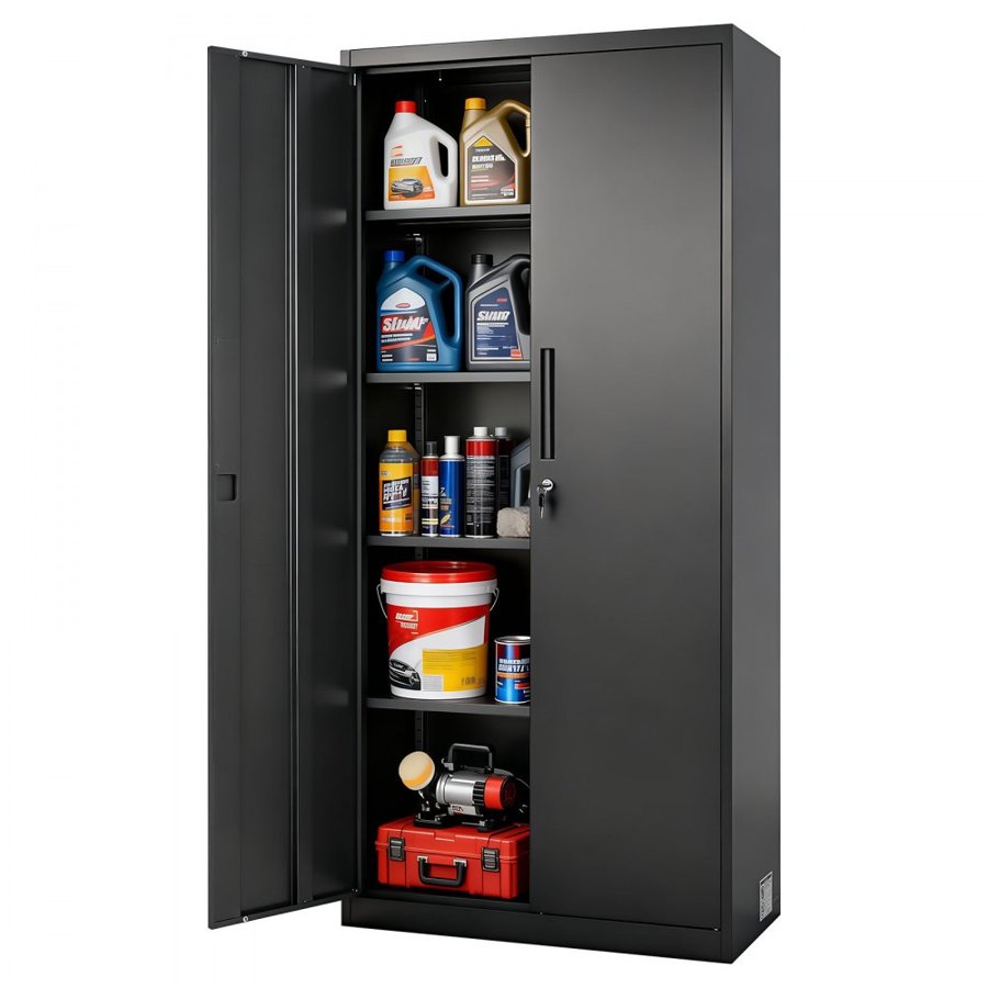 VEVOR Metal Garage Storage Cabinet – 175 cm, 5 Tiers